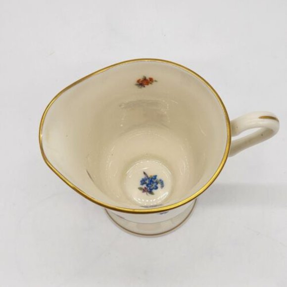 Pickard China Floral Chintz Pattern Sugar Bowl with Lid & Creamer Gold Trim USA - Picture 5 of 10